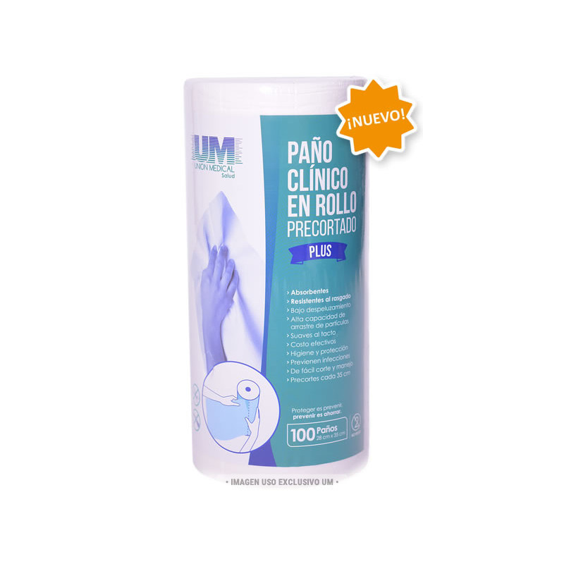 Paño clínico en rollo precortado plus